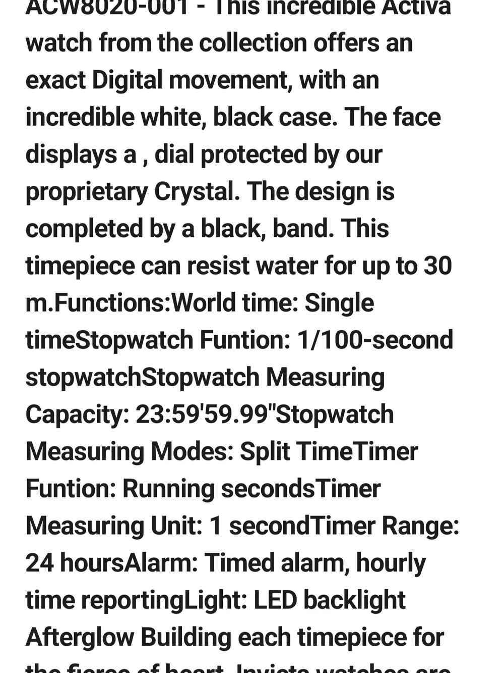Activa Strike X Digital Men's Watch - Black with Red Accent